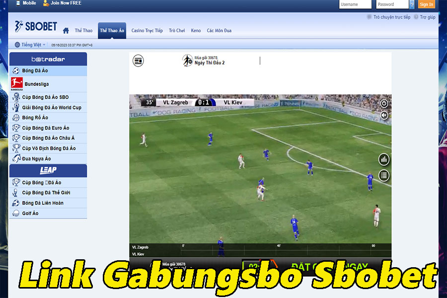 Link đăng nhập nhà cái Gabungsbo Sbobet không chặn